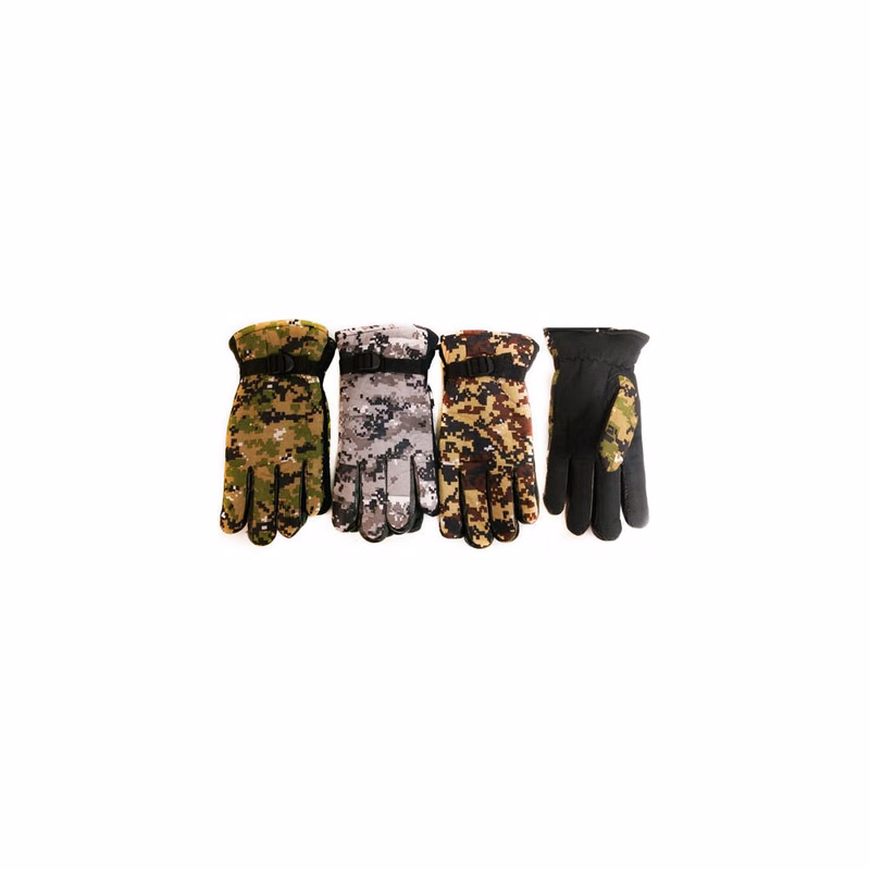 Adult Winter Camo Lined Gloves - Assorted