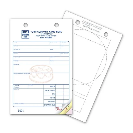 Bakery Register Forms, Large Classic 1