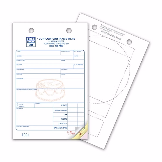 Bakery Register Forms, Large Classic