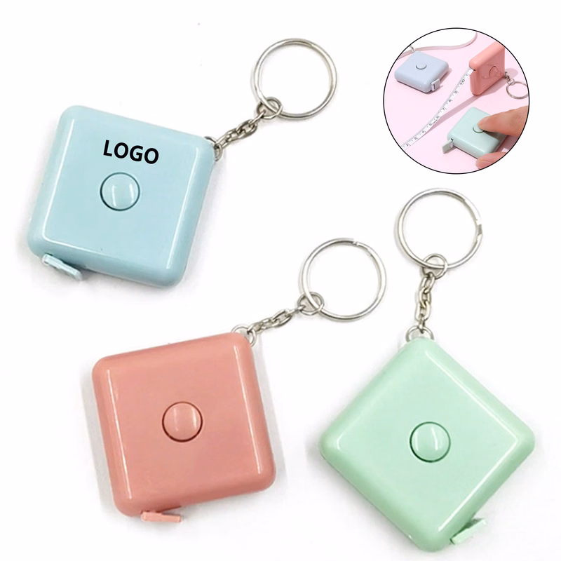 Square Tape Measure Key Chain MOQ 50