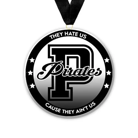 Acrylic Circle Medallions: Pirates 3" Size, .25" 1