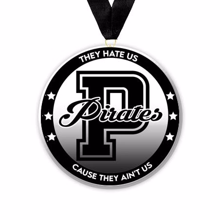Acrylic Circle Medallions: Pirates 3" Size, .25"