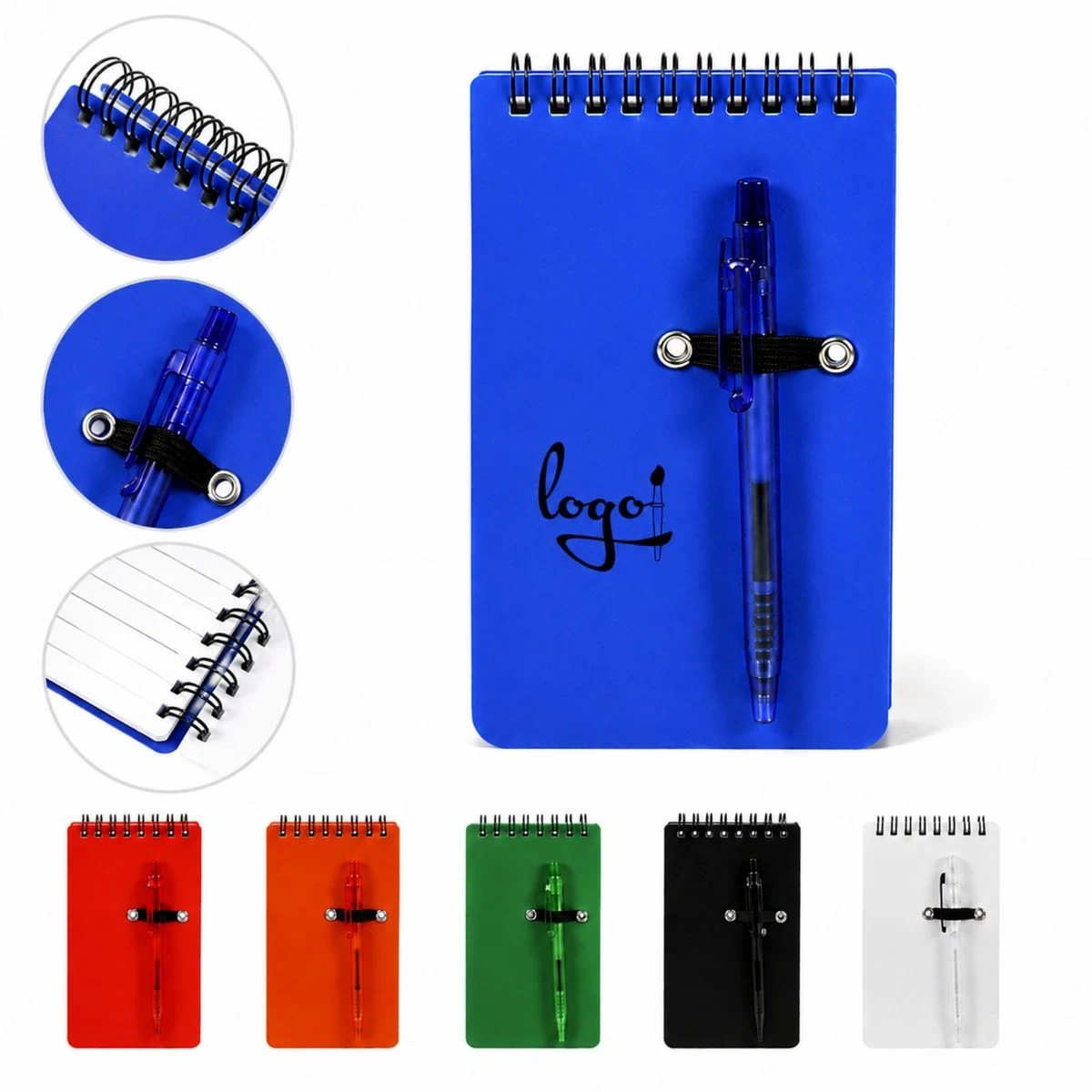 A7 PP Frosted Spiral Notebook with Pen 1