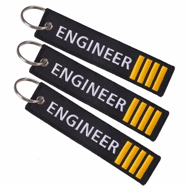 Embroidered Engineer Key Tags