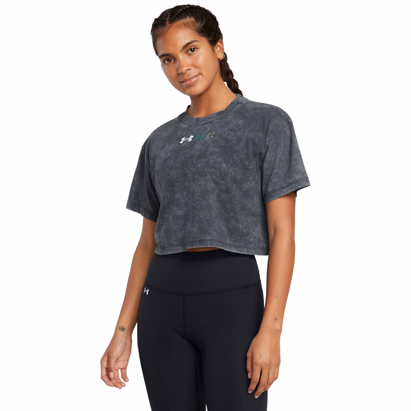 UA Wash Logo Repeat Women's Crop Short Sleeve