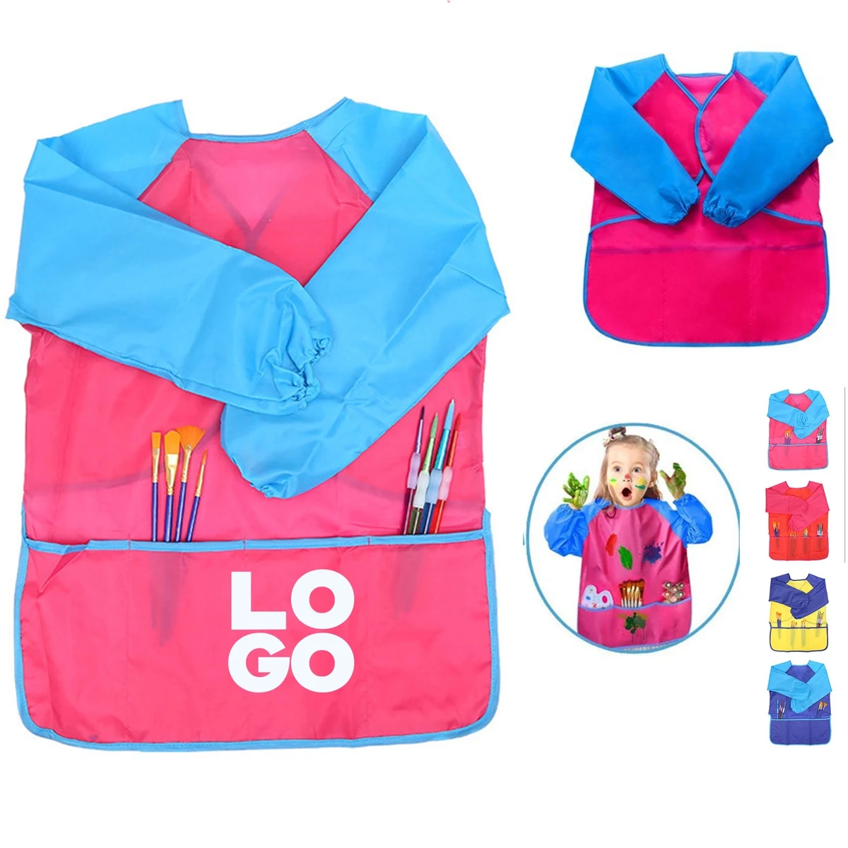 Waterproof Long Sleeve Painting Apron 1