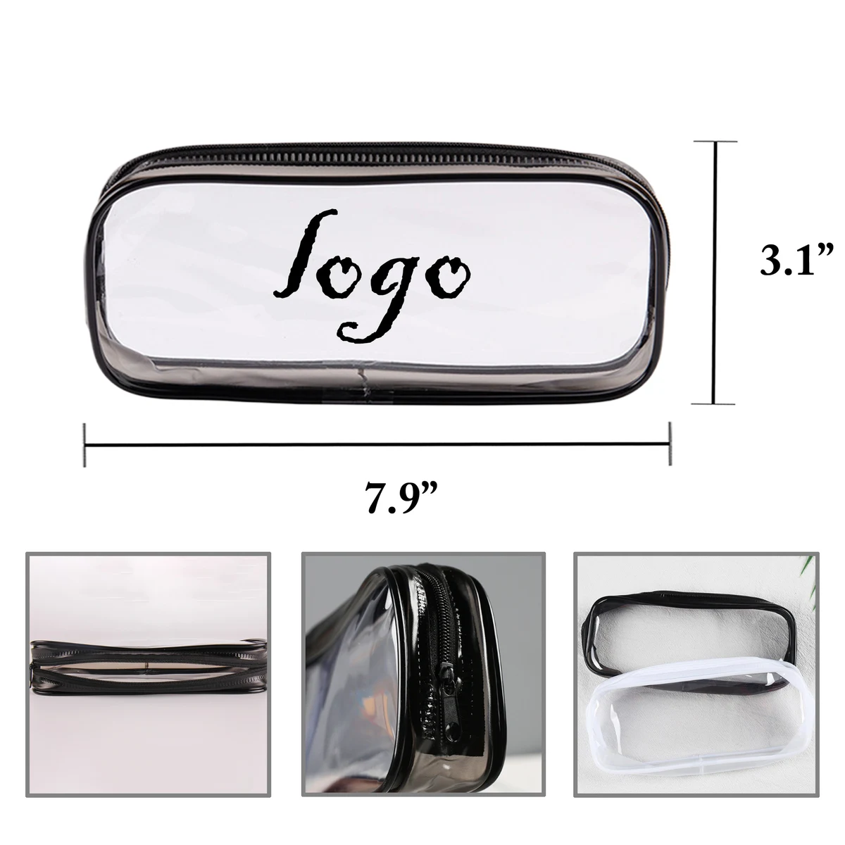 MOQ50 Clear PVC Zipper Case 1