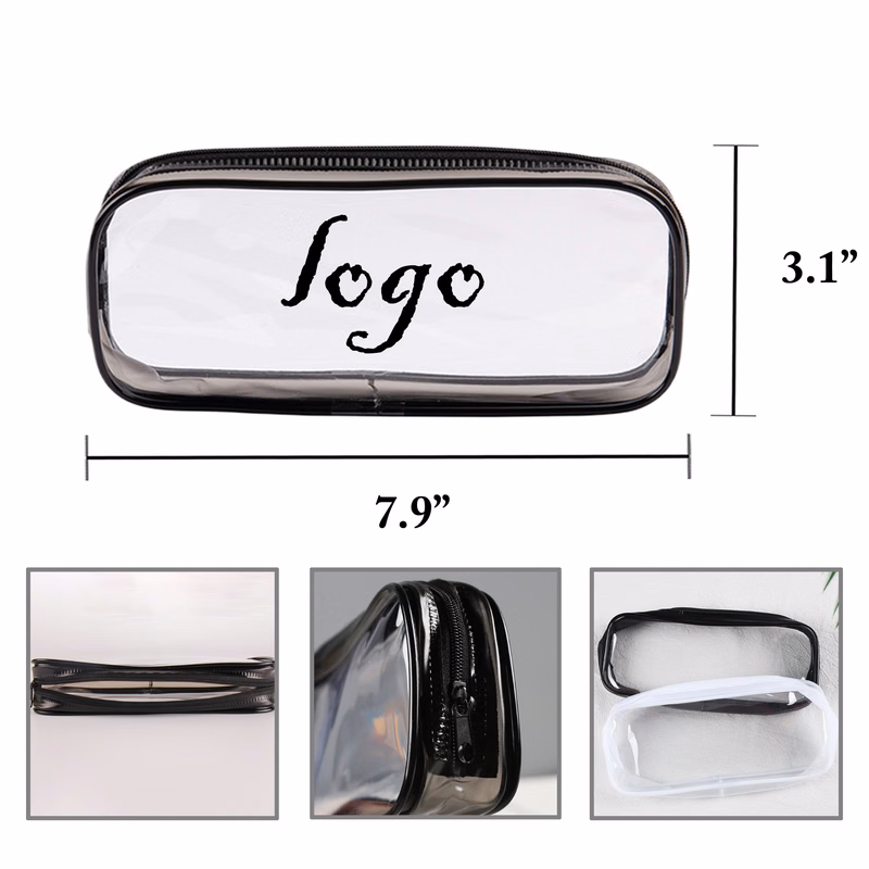 MOQ50 Clear PVC Zipper Case
