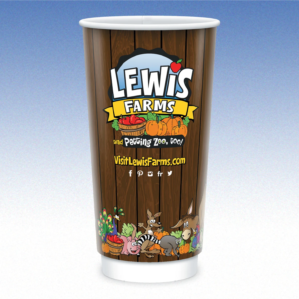 21 oz-Vx2 Gloss Double Wall Insulated Paper Cups 1