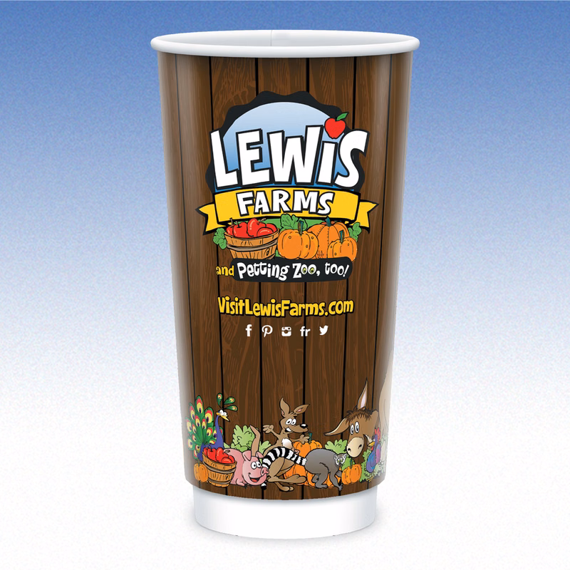 21 oz-Vx2 Gloss Double Wall Insulated Paper Cups