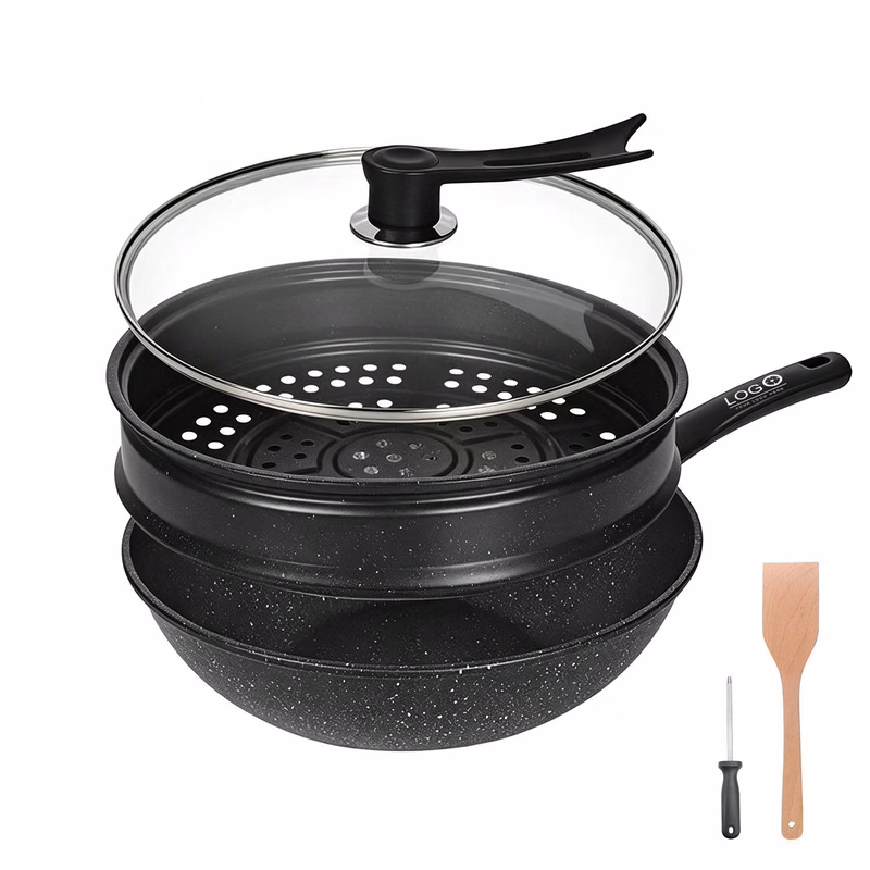 Non-Stick Wok with Steamer Basket