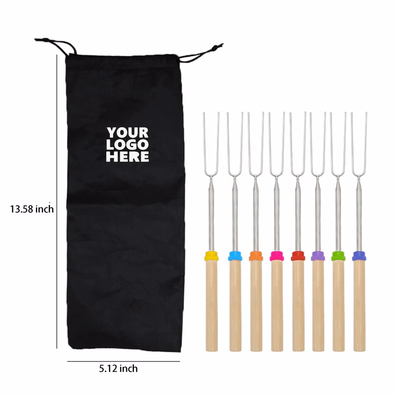 8 pcs Hanging Telescoping Smores Skewers