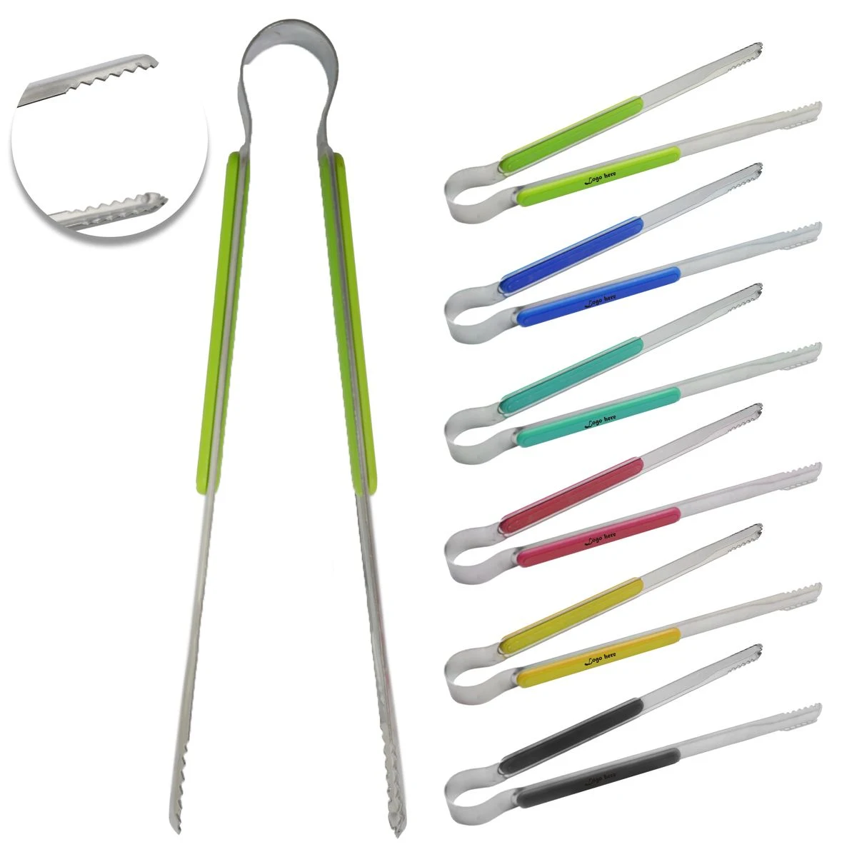 Stainless Steel Barbecue Clip Cooking Tongs Buffet Clamps 1
