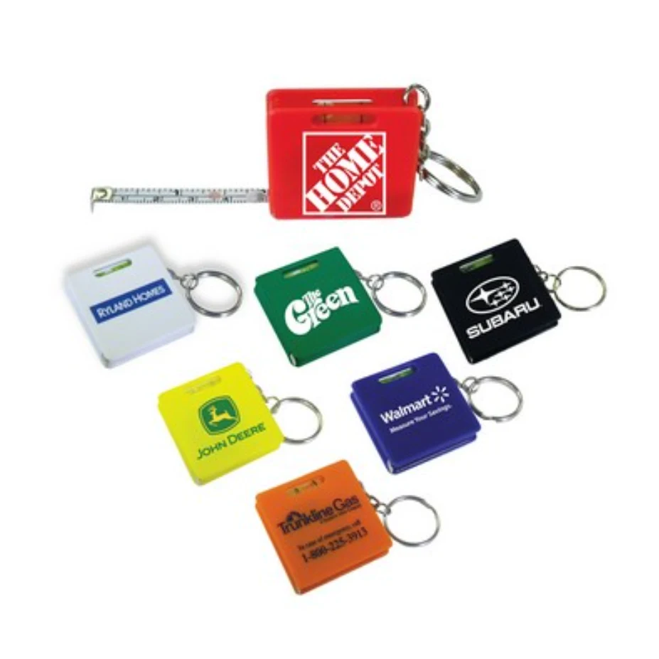 3FT Business Card Measuring Tape Keychain With Level 1