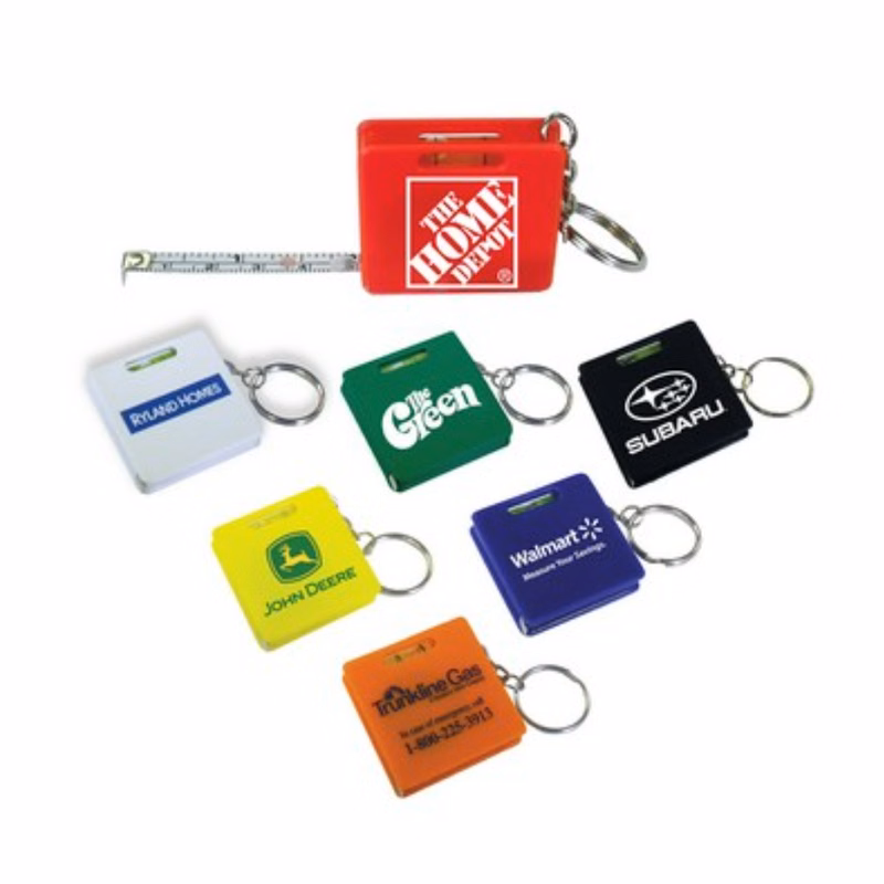 3FT Business Card Measuring Tape Keychain With Level
