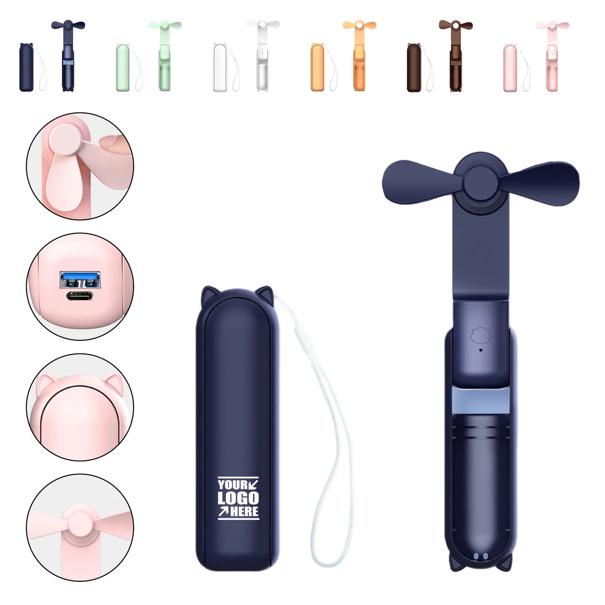 2 In 1 Power Bank Mini Fan 1
