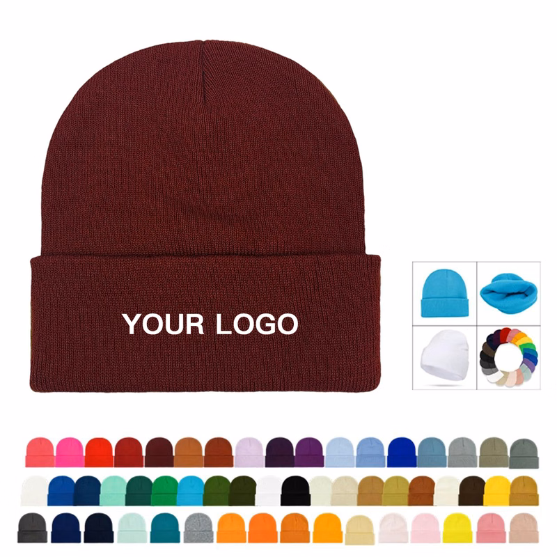 Soft Acrylic Knit Hat for Outdoor Sports