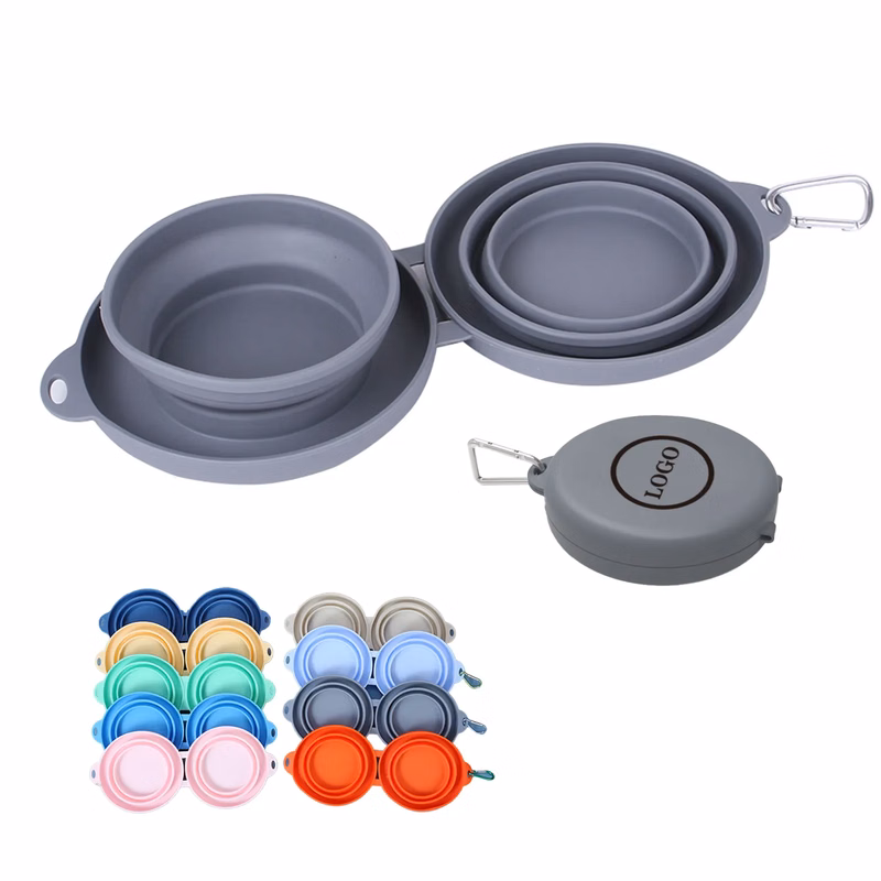2-in-1 Foldable Pet Bowl with Carabiner