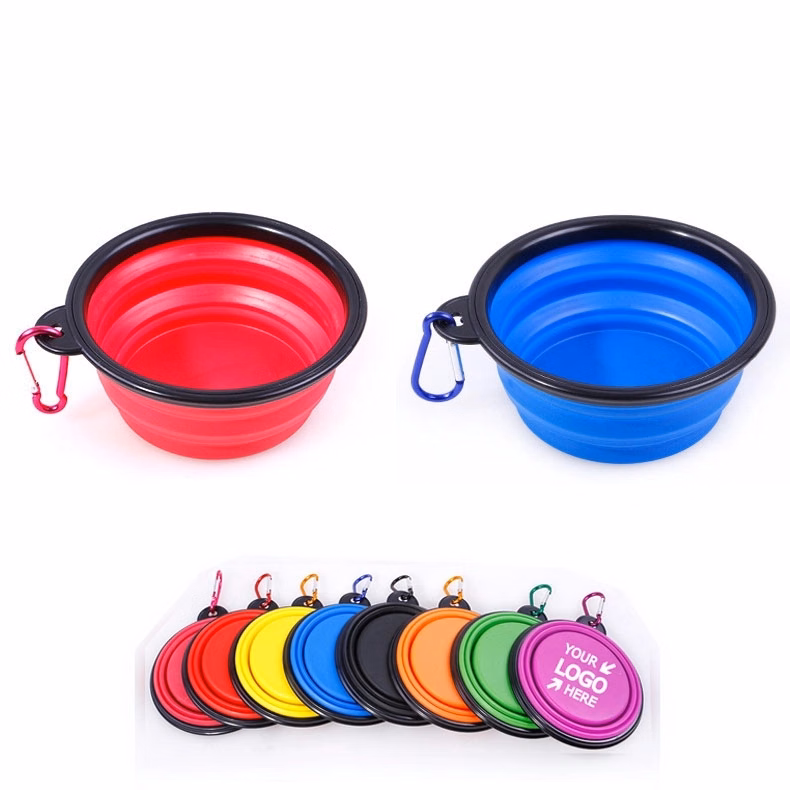 Pet Silicone Folding Bowl With Carabiner Hook