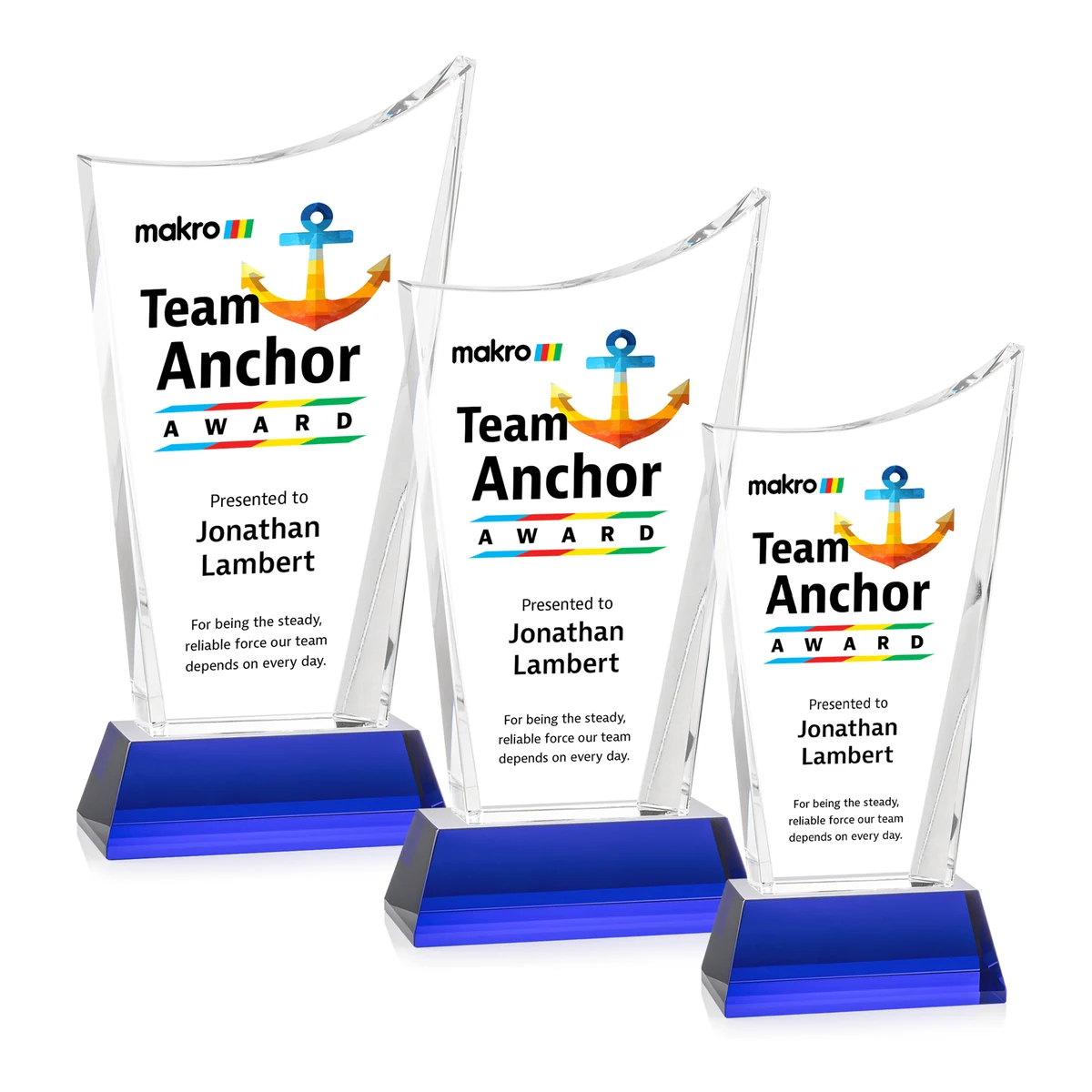 Burnett VividPrint™ Award on Newhaven Base - Blue 1
