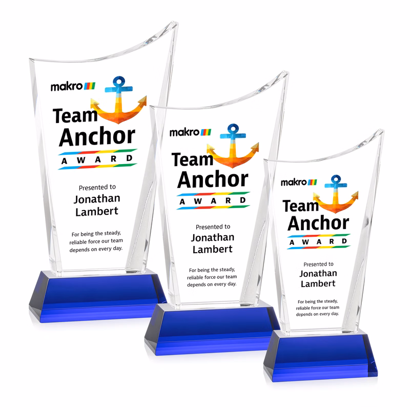Burnett VividPrint™ Award on Newhaven Base - Blue