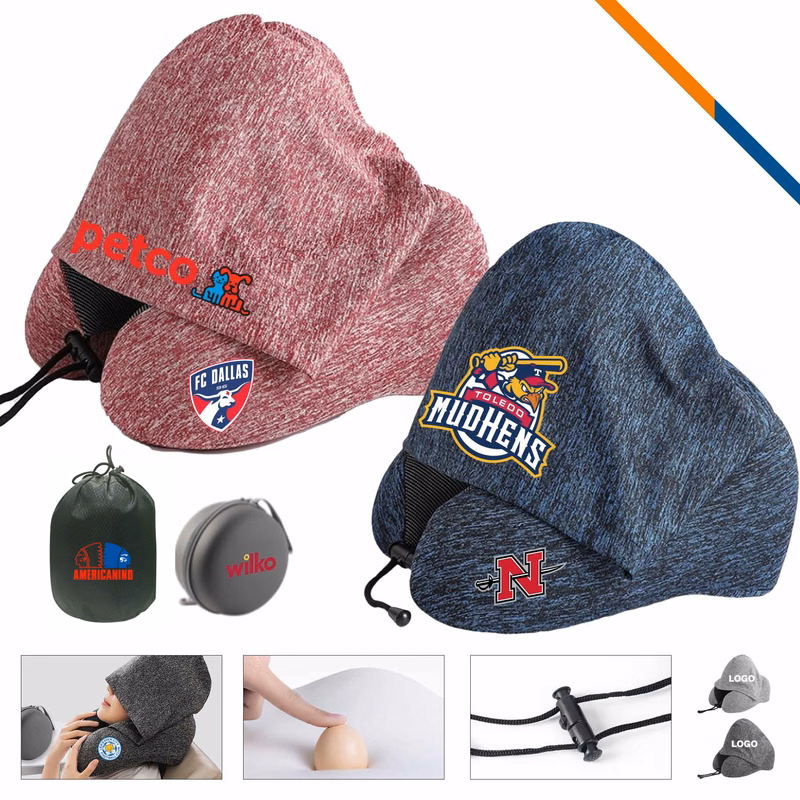 Bline Hooded U-shaped Neck Pillow