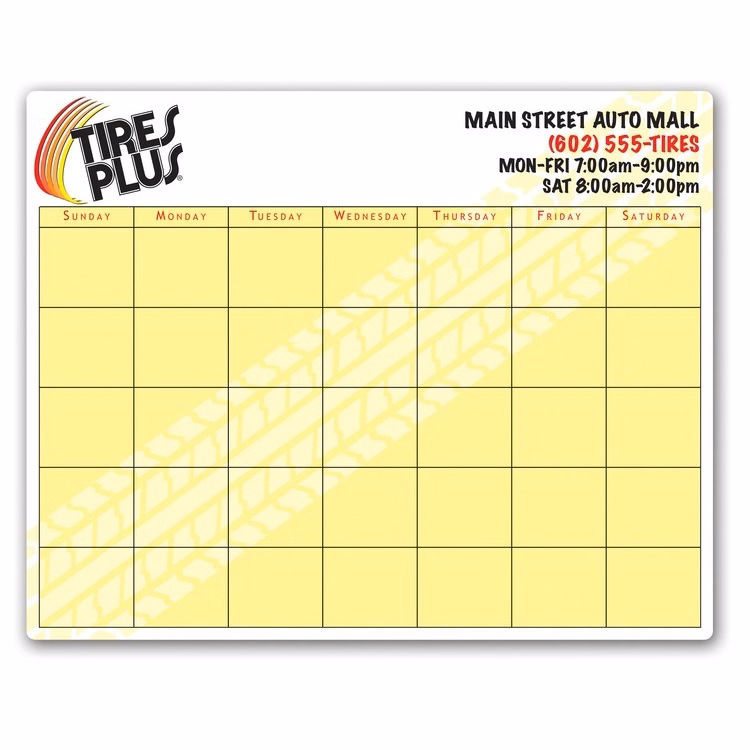 USA Made Premium UV Window Micro-Suction Cling Decal (8"x10") Rectangle Calendar