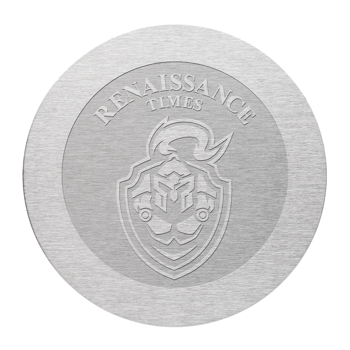 Round Stainless Steel Coaster (Engraved Imprint) 1