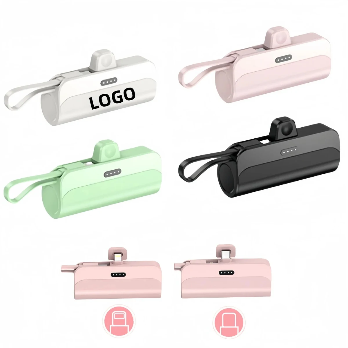 Capsule Power Bank With Built-in Cable 1