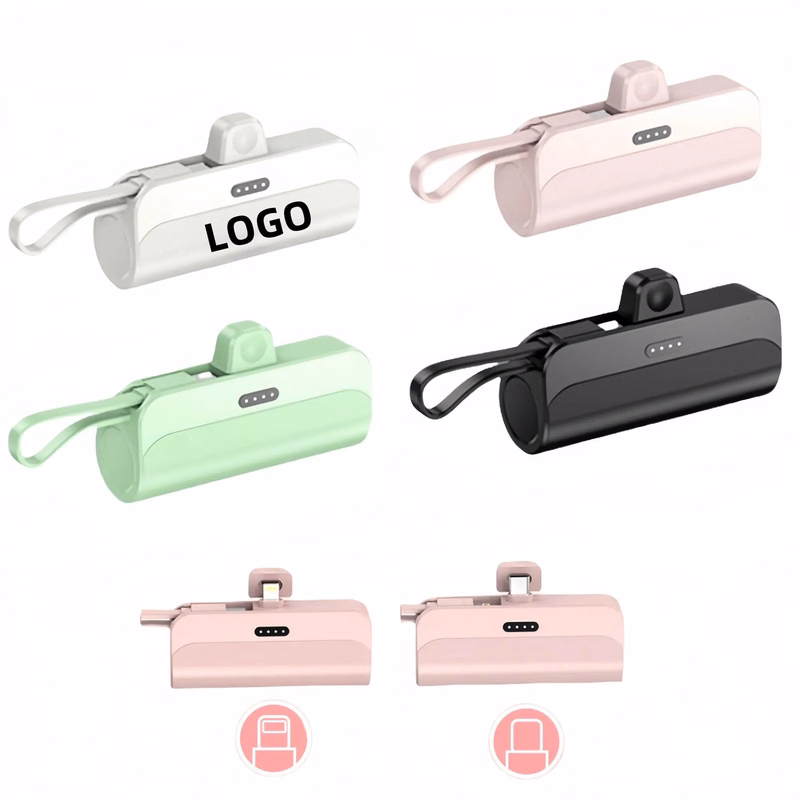 Capsule Power Bank With Built-in Cable