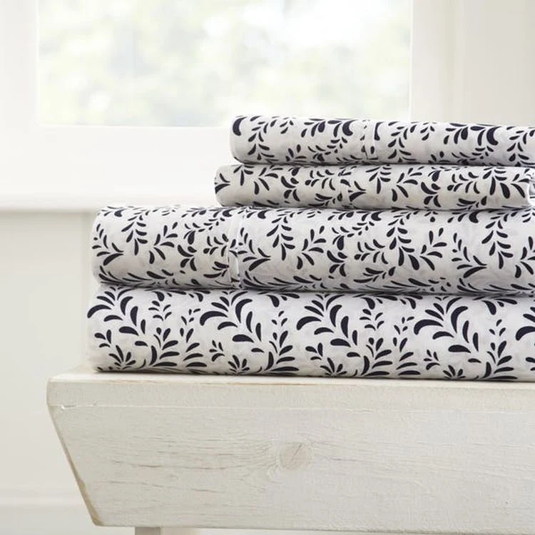 Premium Sheet Sets - Navy Vine Queen 4 Piece 1