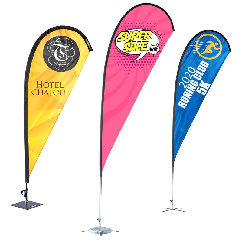 Custom 10' X 4' Medium Teardrop Flags 1