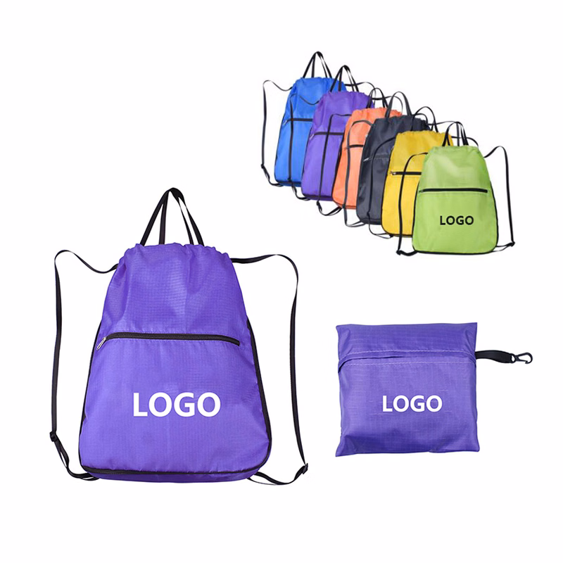 Foldable Portable Drawstring Backpack