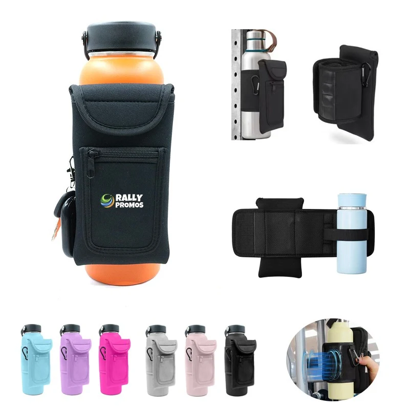 Magnetic Water Bottle Sleeve Bag with Large Pocket Phone Holder 1