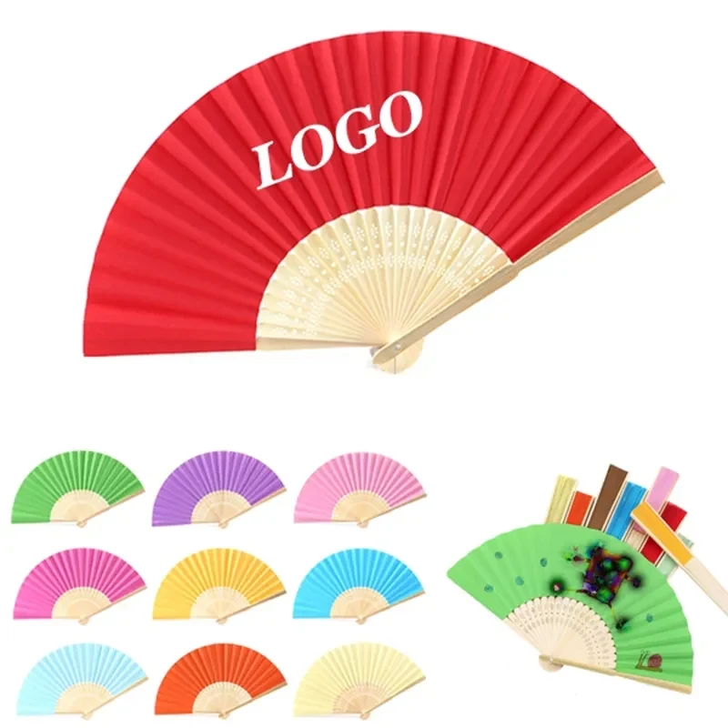 Foladble Paper Bamboo Fan 1