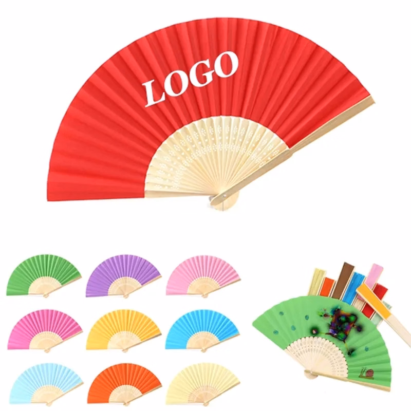 Foladble Paper Bamboo Fan