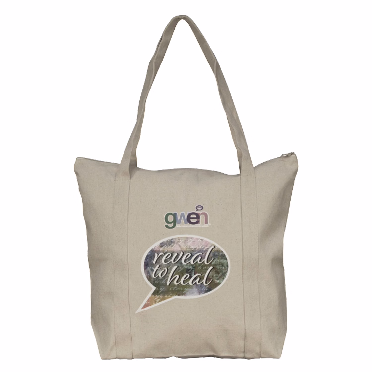Super Sale- 10 Oz. Cotton Wrap Handle Zipper Bag