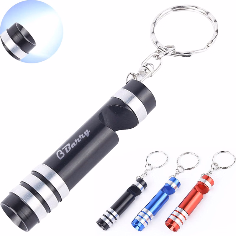 2 in 1 Aluminum Flashlight Bottle Opener Keychain