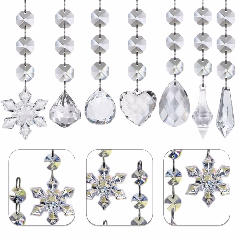 Crystal Textured Christmas Ornaments