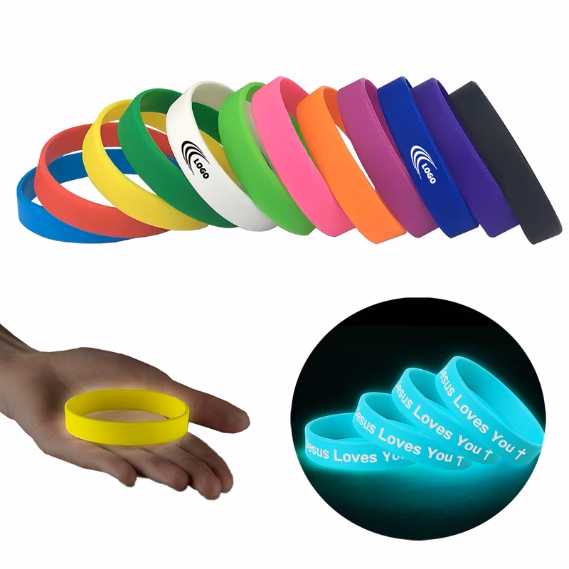 Custom Glow Silicone Wristband