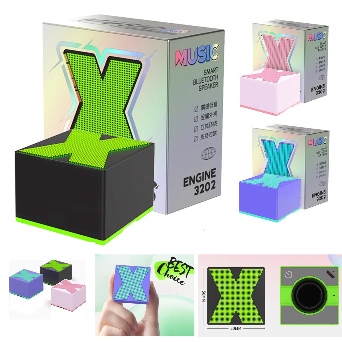 Mini Portable Square Tide-play Wireless Bluetooth Speaker 1