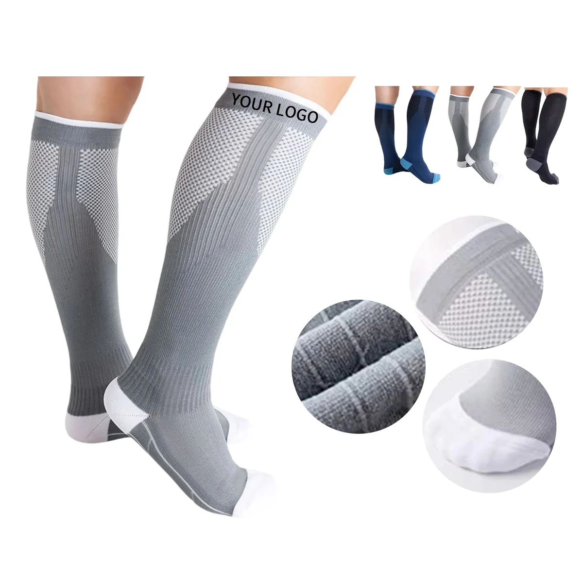 Professional Knee-High Soccer Socks with Cushioning 1
