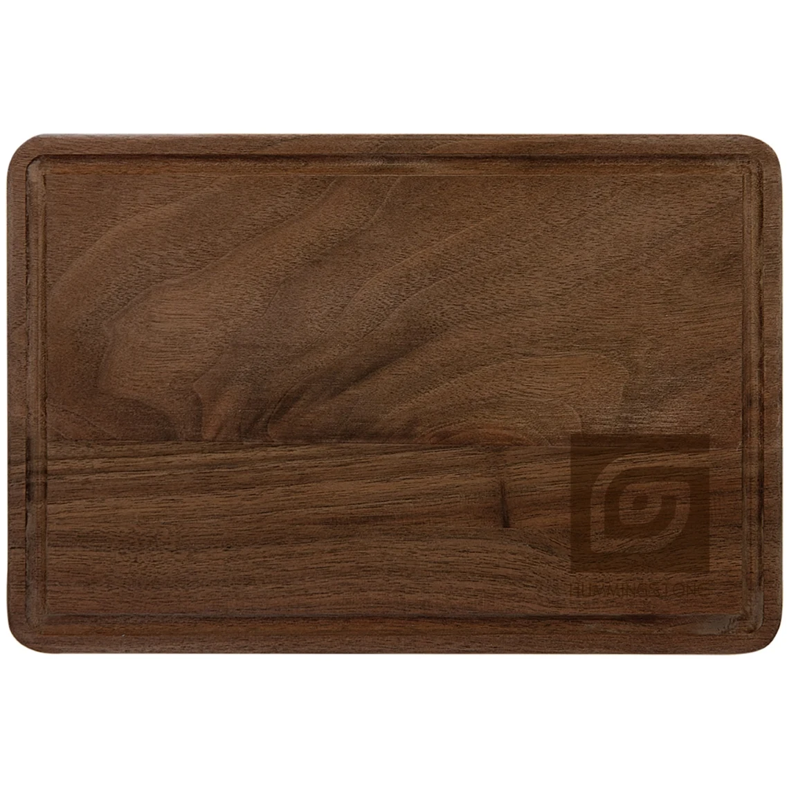 9" x 6" Walnut Cutting Board with Drip Ring 1