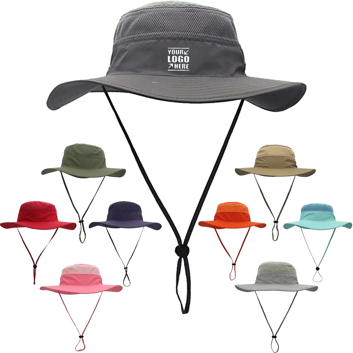 MOQ 10PCS Wide Brim UV Protection Sun Bucket Hat 1