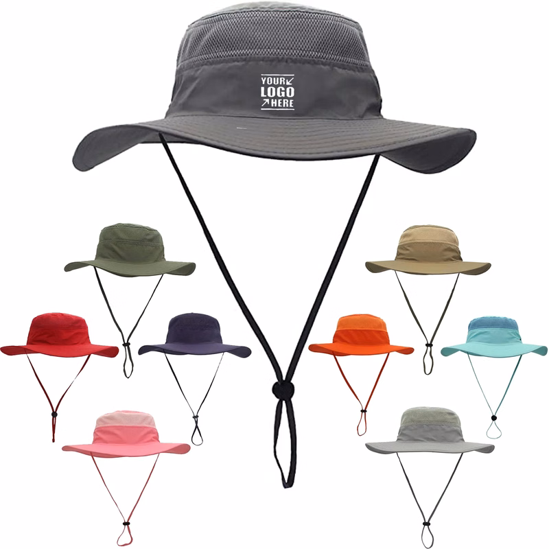 MOQ 10PCS Wide Brim UV Protection Sun Bucket Hat