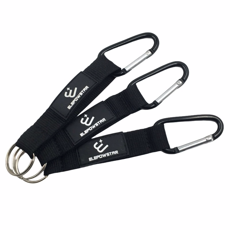 Climbing Carabiner Strap With Key Ring And PVC Grip