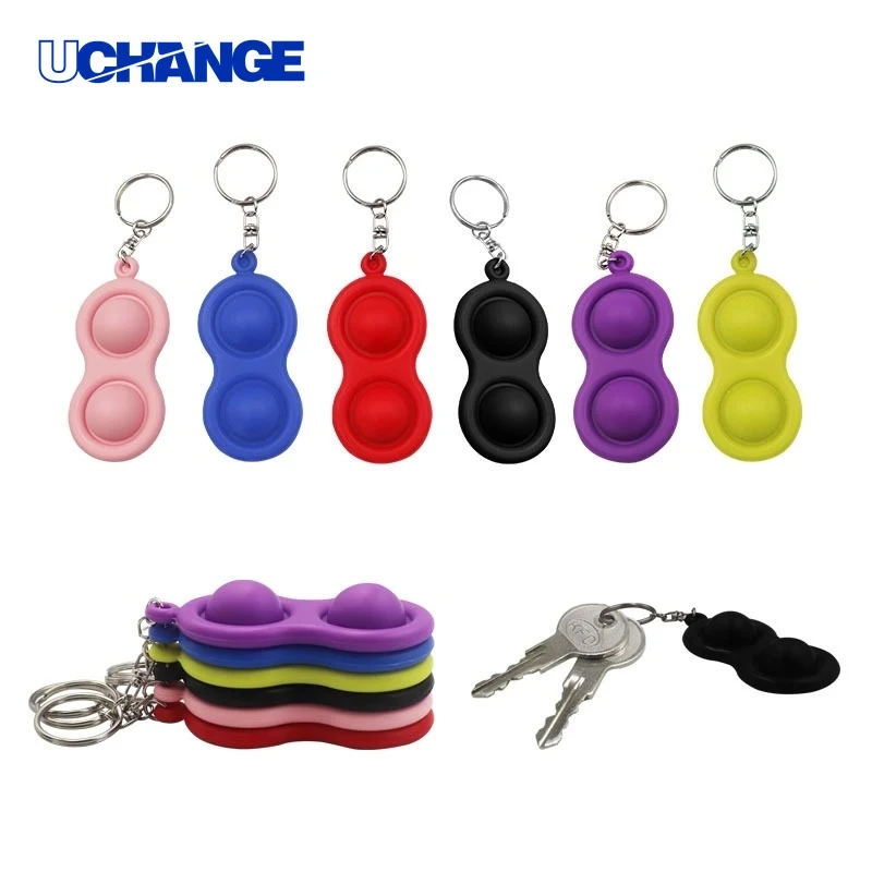 Silicone Push Pop Bubble Keychain Fidget Toy 1