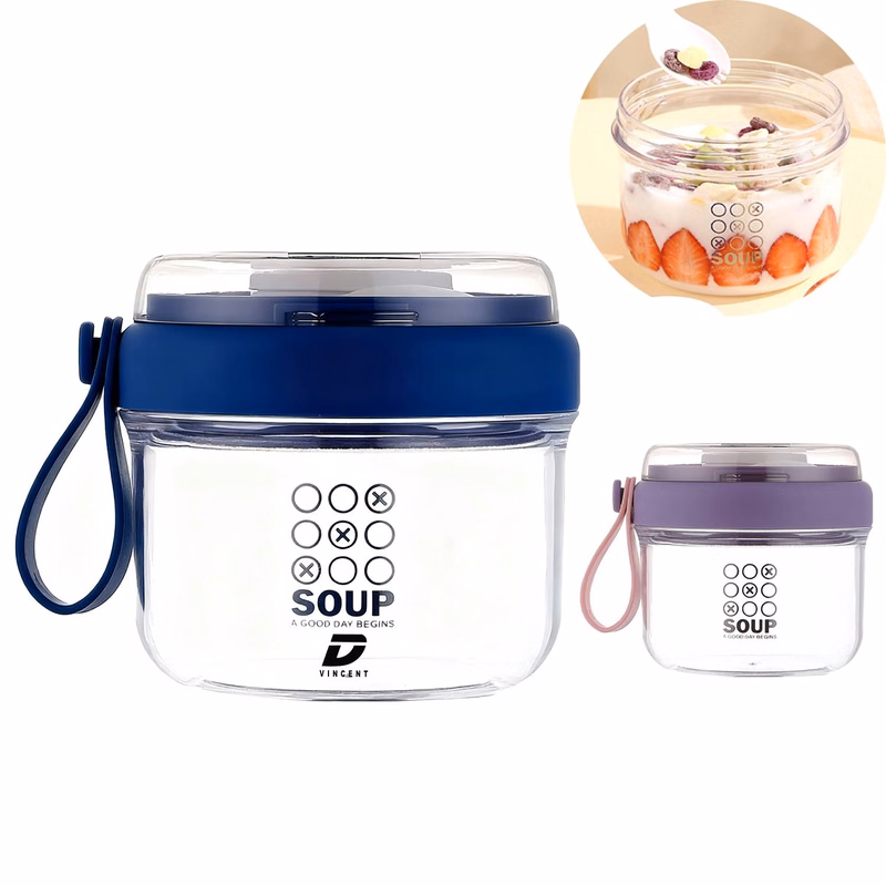 22oz Transparent Breakfast Cup w/ Handle