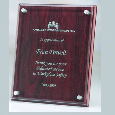 Rosewood Plaque with Glass 8x10