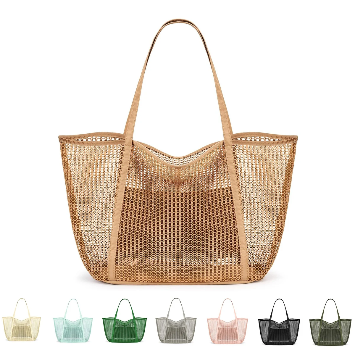 Beach Mesh Tote Bag, custom tote bag with logo imprint 1
